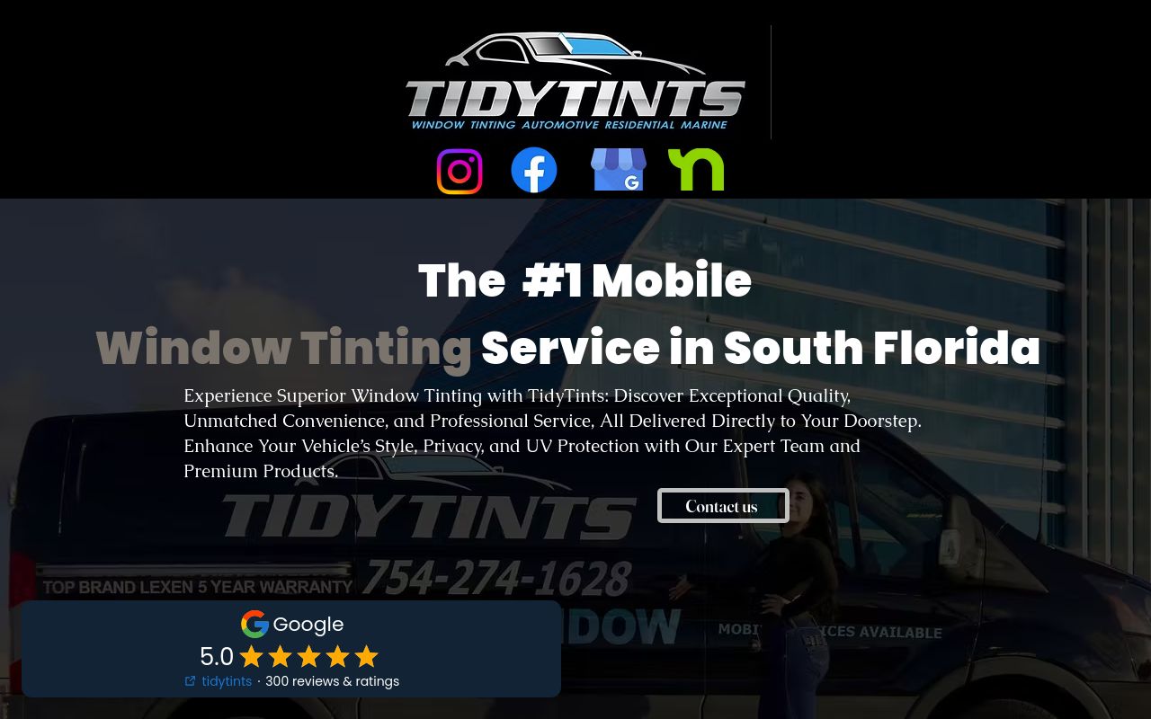Homepage of tidytints's website