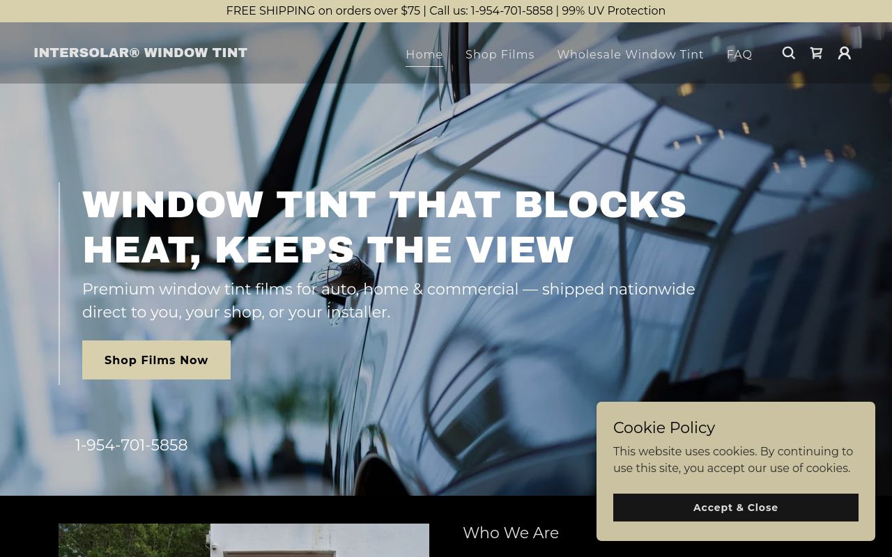Homepage of Aab International's website
