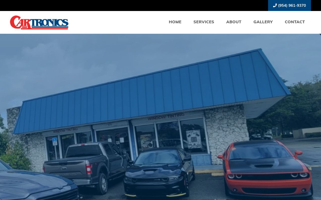 Homepage of Cartronics's website