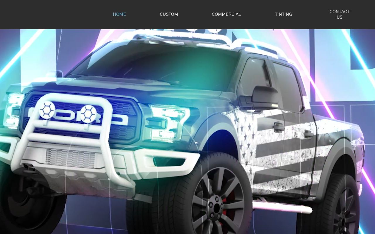 Homepage of Exotic Wrap Customs's website