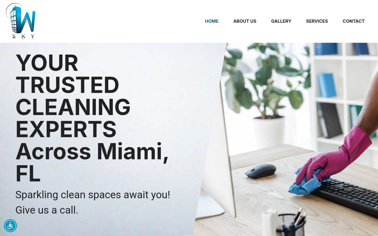 Homepage of Window Sky Llc's website