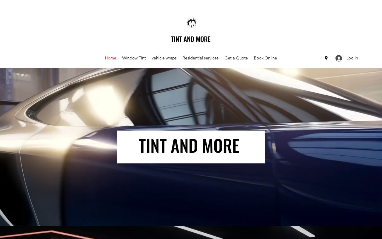 Homepage of films solution at tint and more's website
