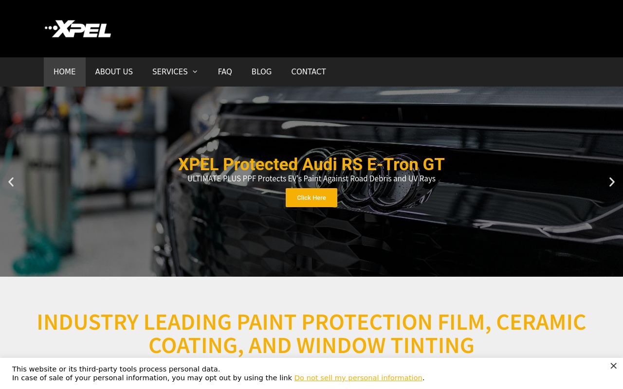 Homepage of XPEL Las Vegas - Automotive Paint Protection, Ceramic coating & Window Tint's website