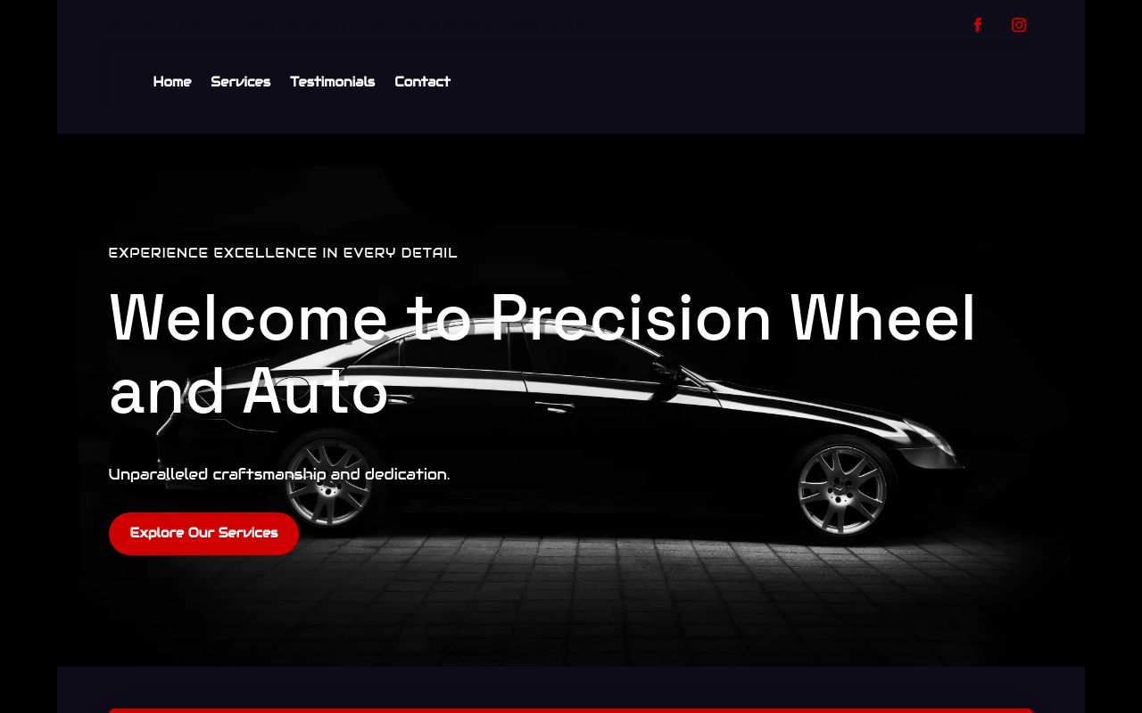 Homepage of Precision Wheel And Automotive Specialist, LLC's website