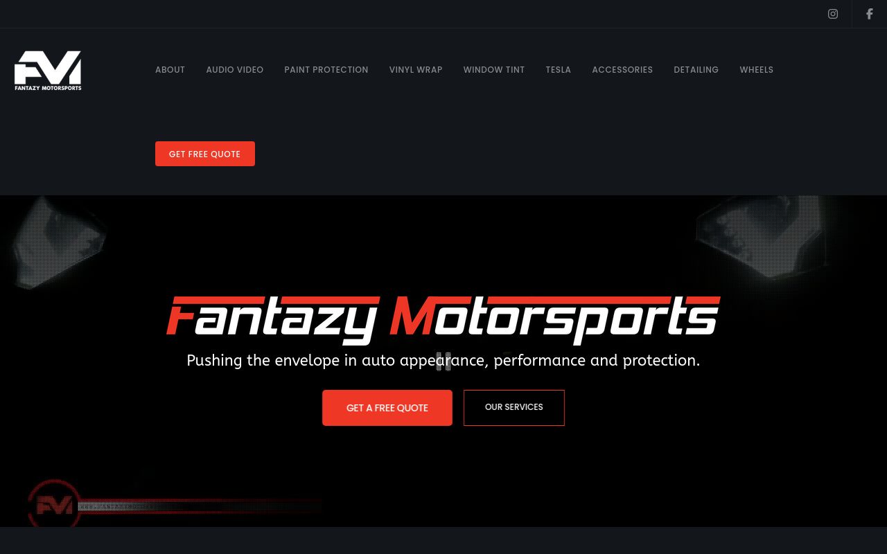 Homepage of Fantazy Motorsports | PPF, Ceramic Pro, Car Wraps & Audio's website