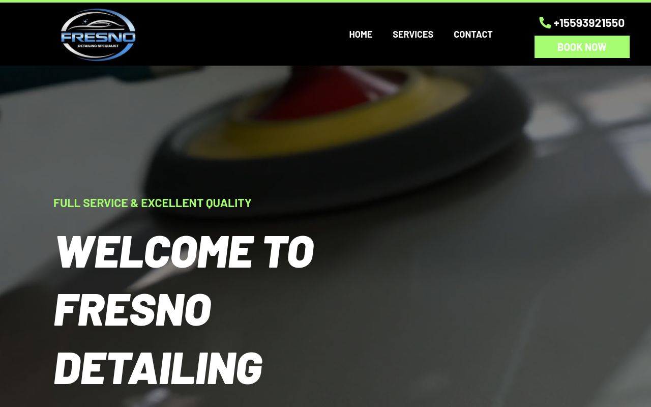 Homepage of Fresno Detailing Specialist's website