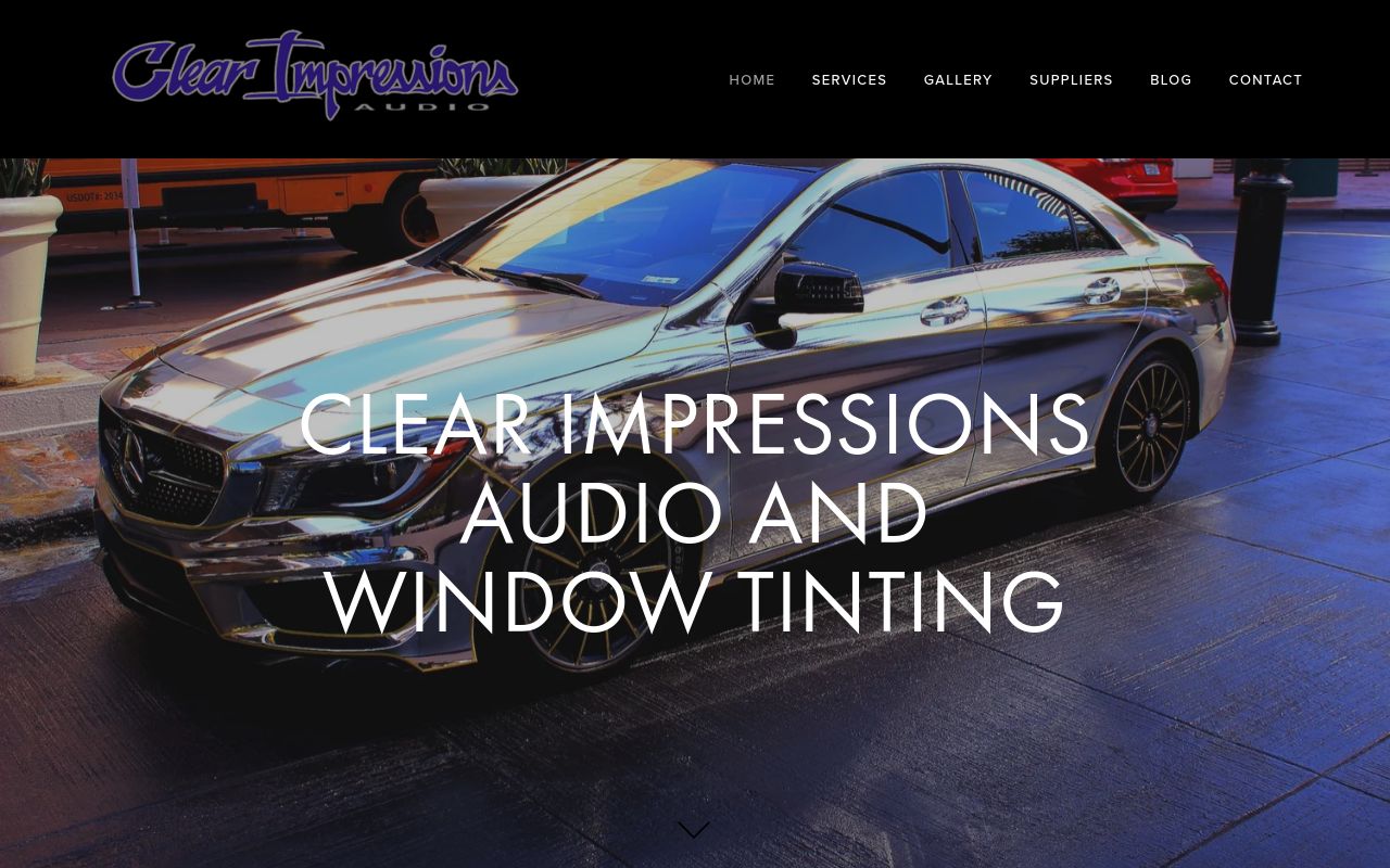Homepage of Clear Impressions Audio's website
