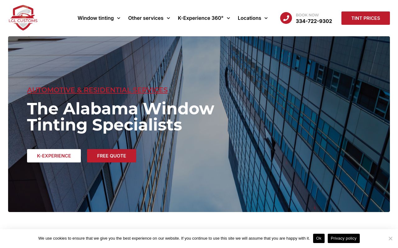 Homepage of LGL Customs LLC's website
