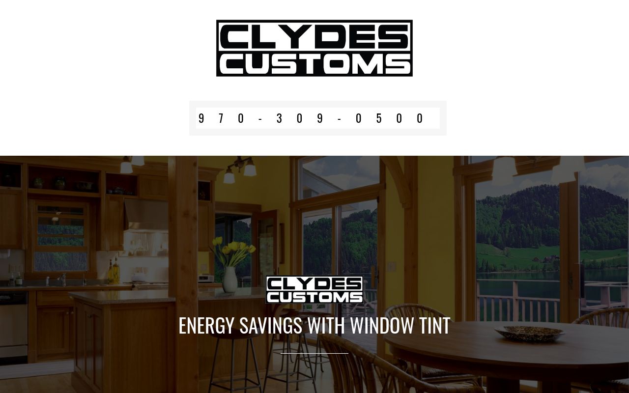 Homepage of Clydes Customs's website