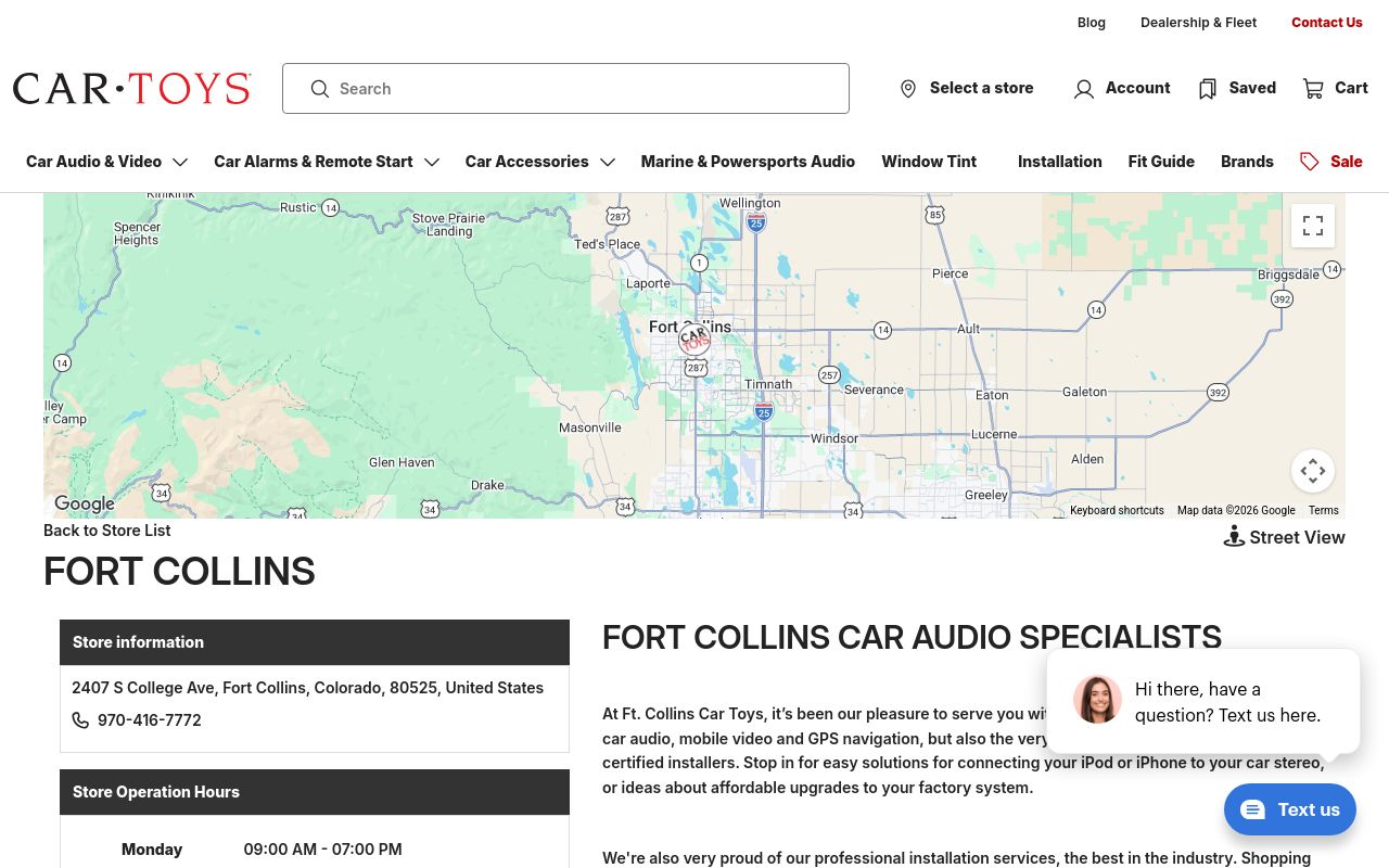 Homepage of Car Toys's website
