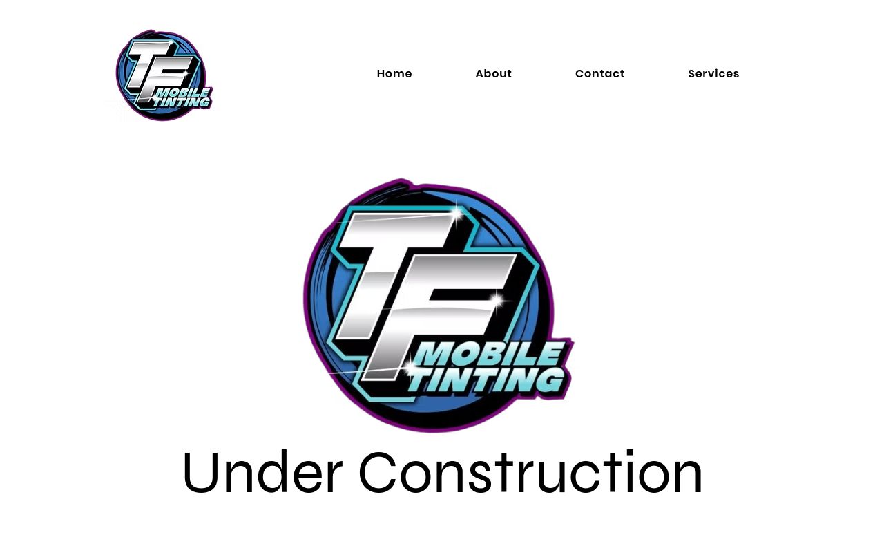 Homepage of TF Mobile Tinting's website