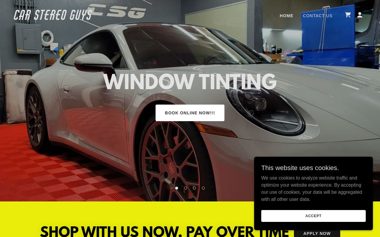 Homepage of Car Stereo Guys & Window Tint - Goleta's website
