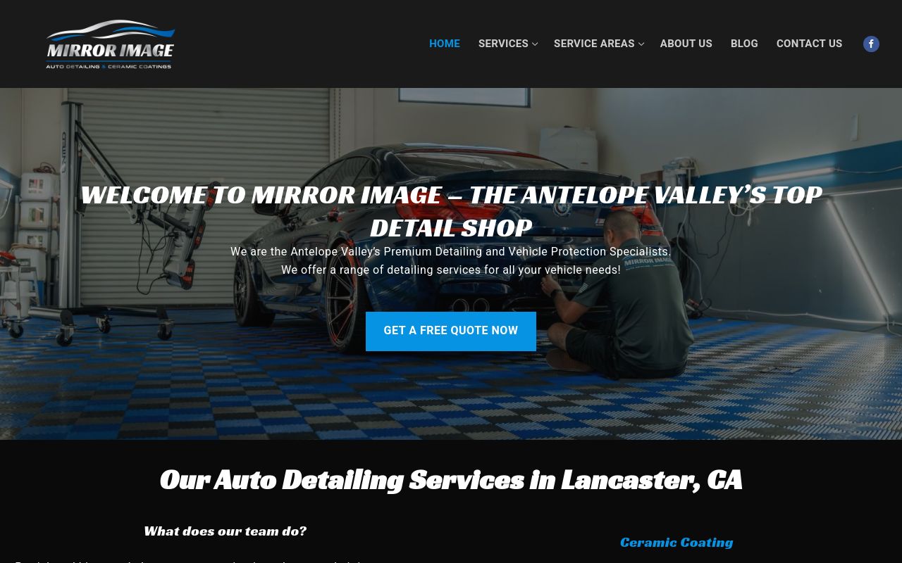 Homepage of Mirror Image AV | Detailing | Ceramic Coatings | Window Tint | PPF's website
