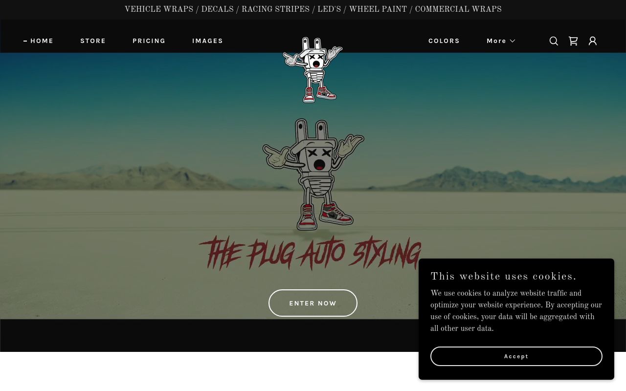 Homepage of The Plug Auto Styling's website