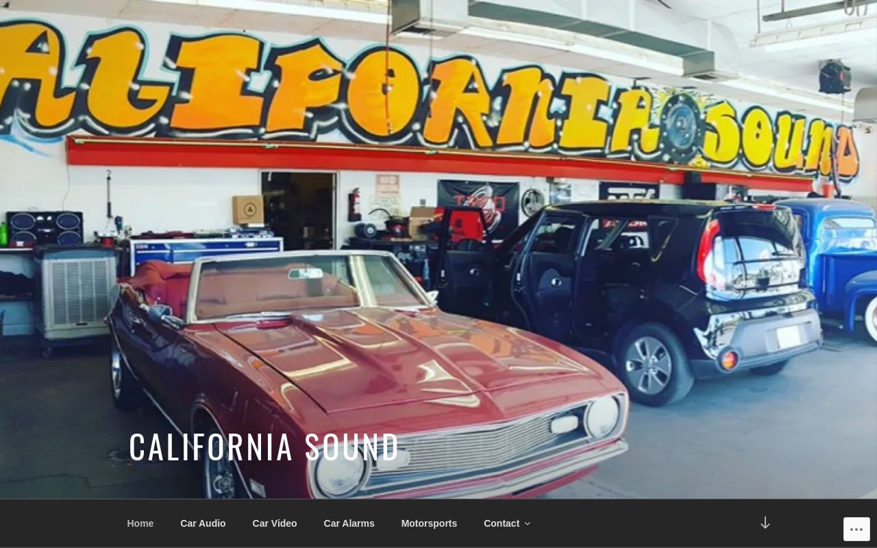 Homepage of California Sound Inc's website
