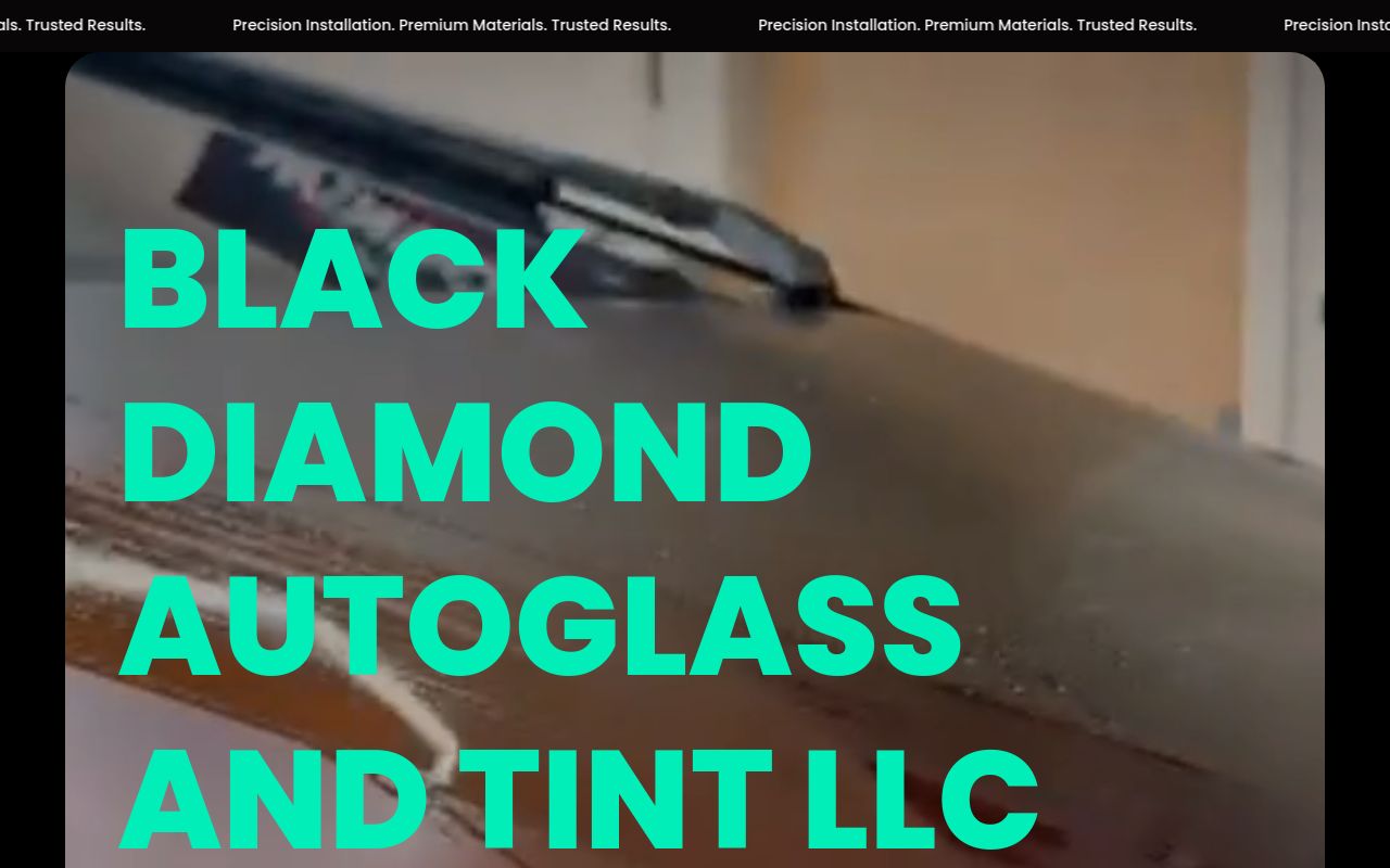 Homepage of Black Diamond Autoglass and Tint LLC's website