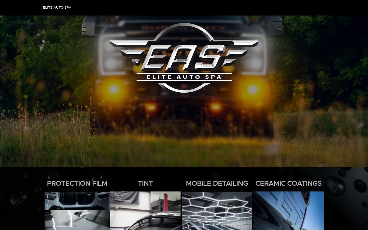 Homepage of Elite Auto Spa / Elite Mobile Detail's website