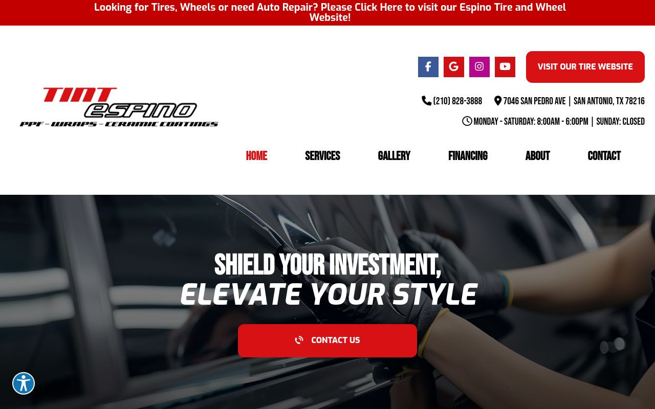 Homepage of Tint Espino's website
