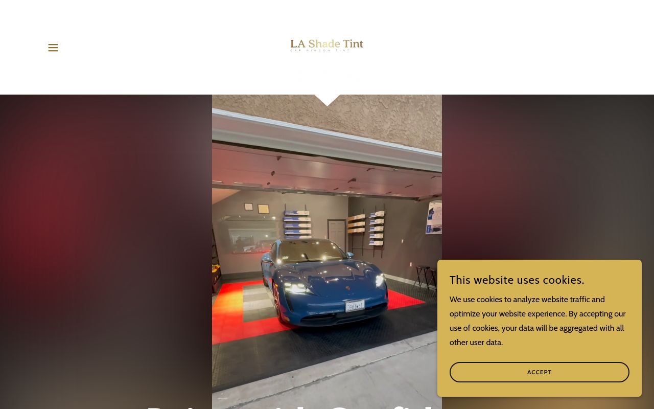 Homepage of LA Shade Tint inc's website