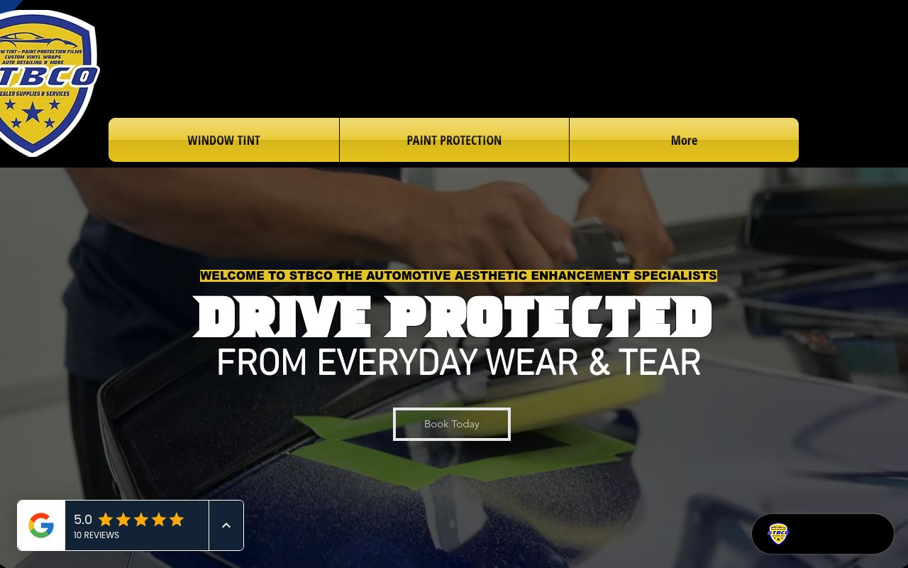Homepage of STBCO Automotive Specialty Services's website