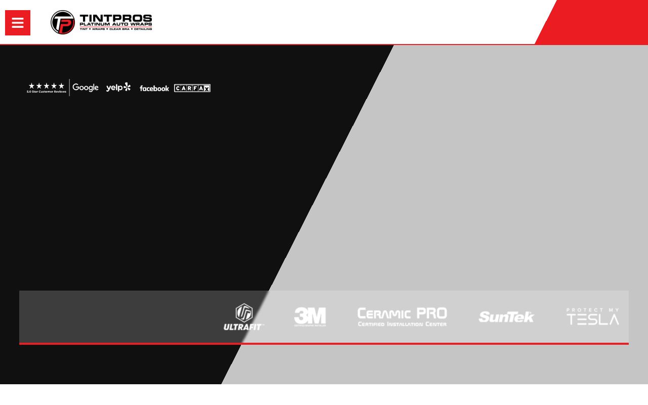 Homepage of Tint Pros / Platinum Auto Wraps Autoplex Medina's website