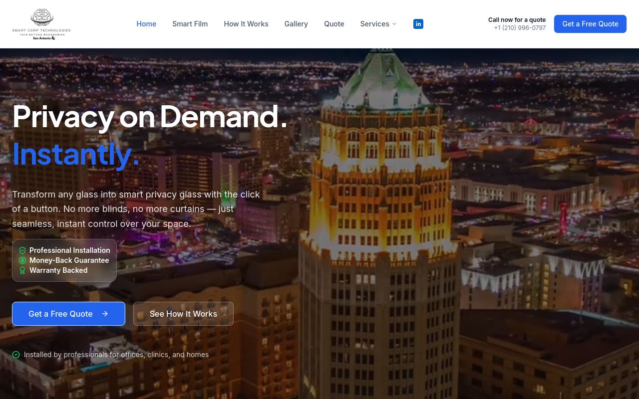 Homepage of Smart Corp Technologies's website