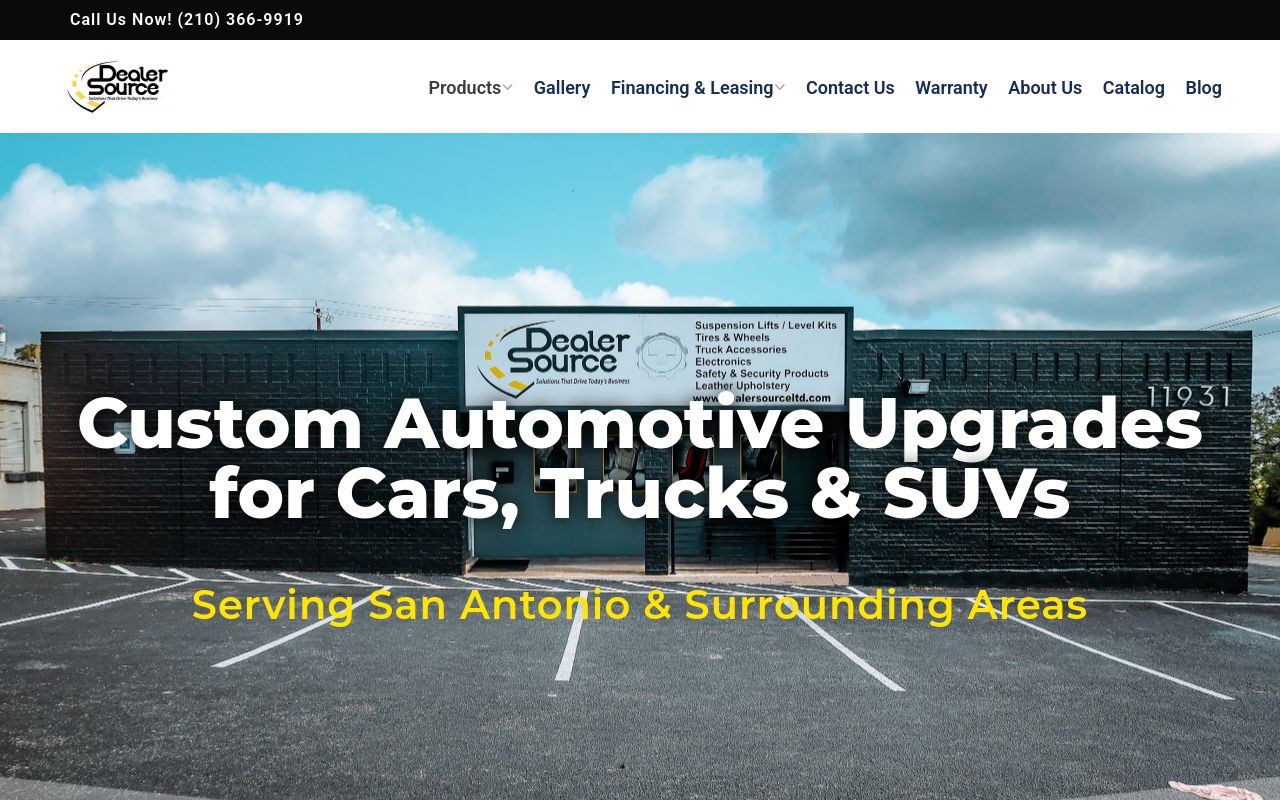 Homepage of Dealer Source Ltd's website