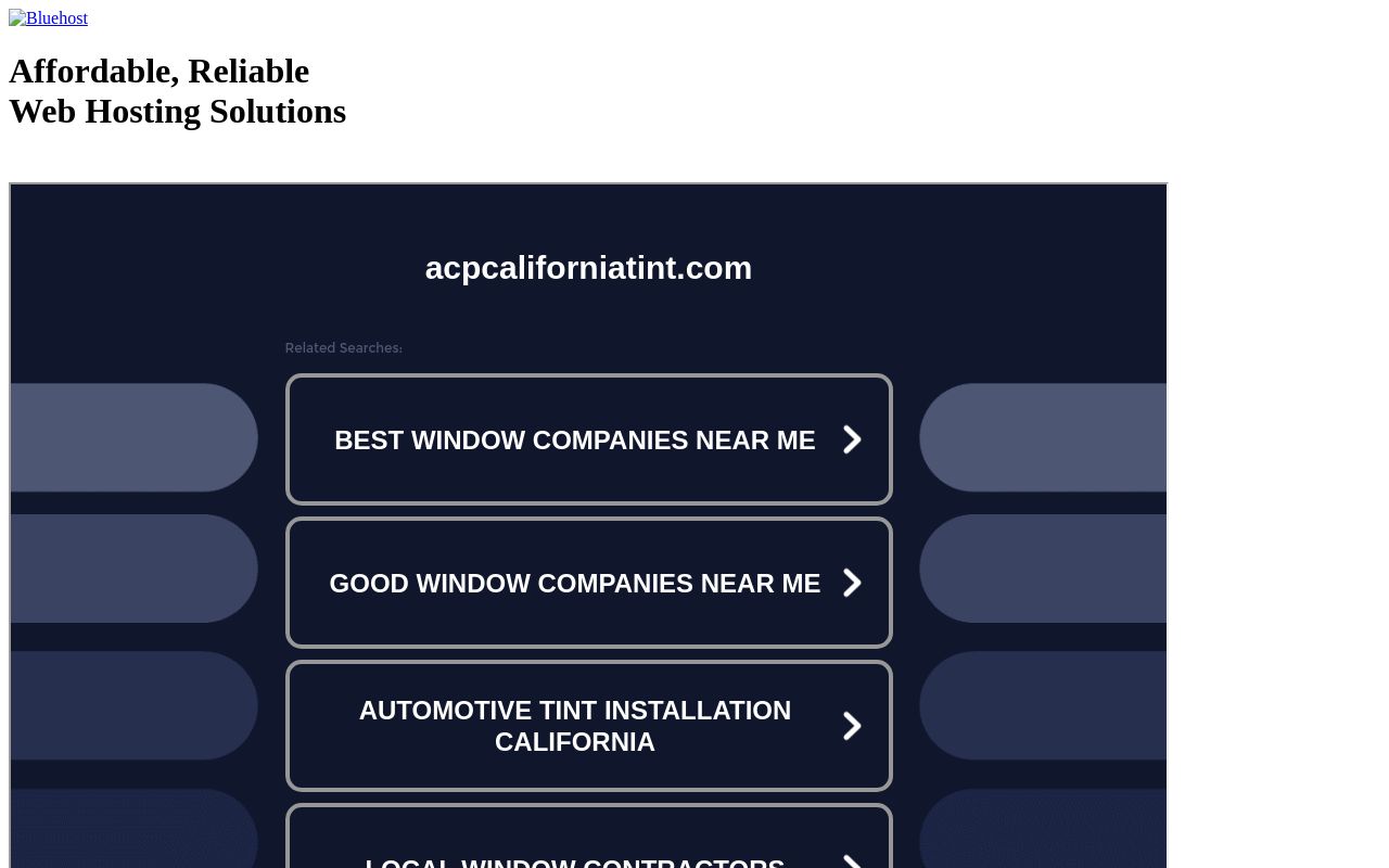Homepage of ACP California Tint's website