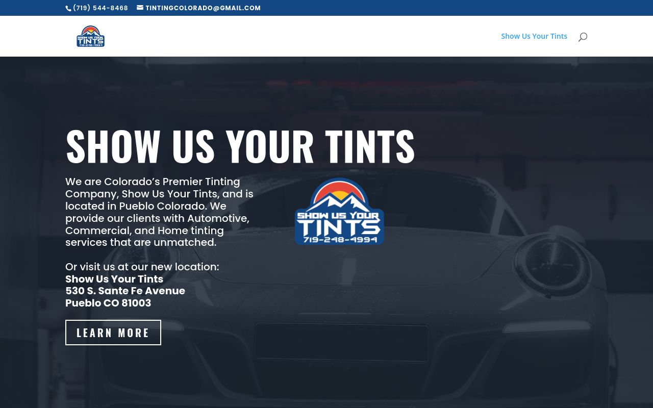 Homepage of Show Us Your Tints's website