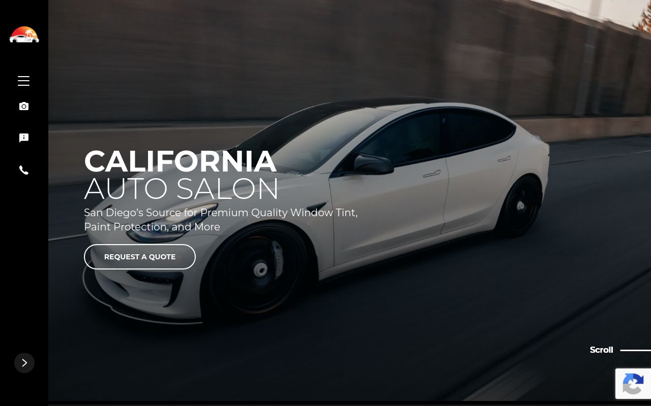 Homepage of California Auto Salon's website