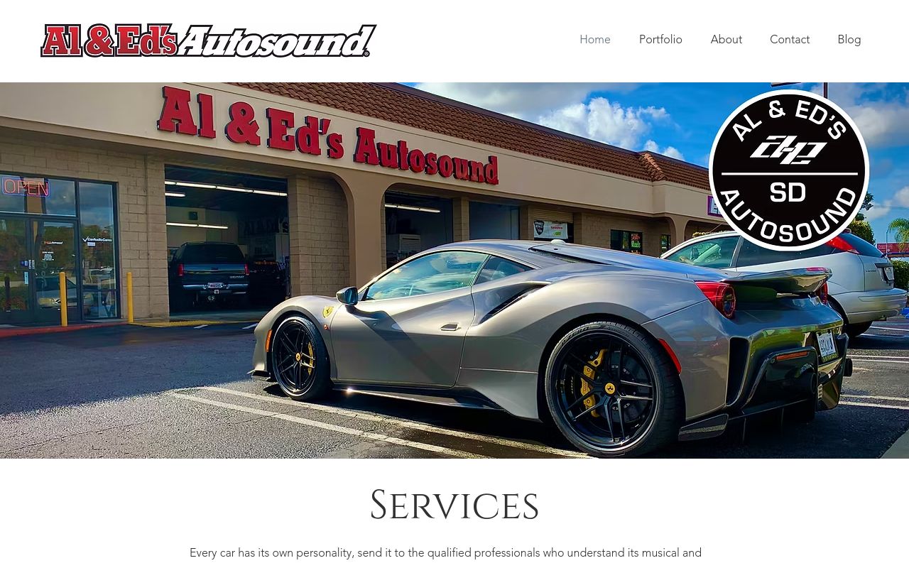 Homepage of Al & Ed's Autosound's website