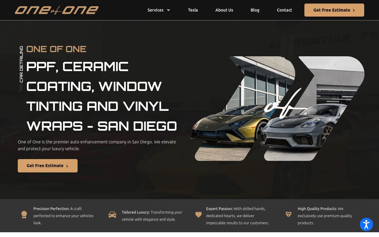 Homepage of One of One's website