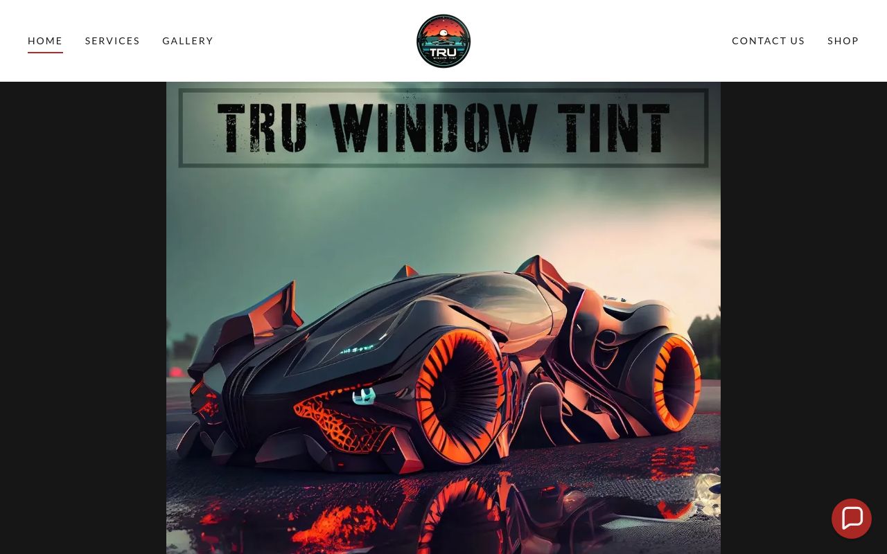 Homepage of Tru Window Tint's website