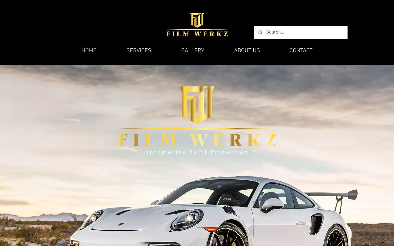 Homepage of Film Werkz's website