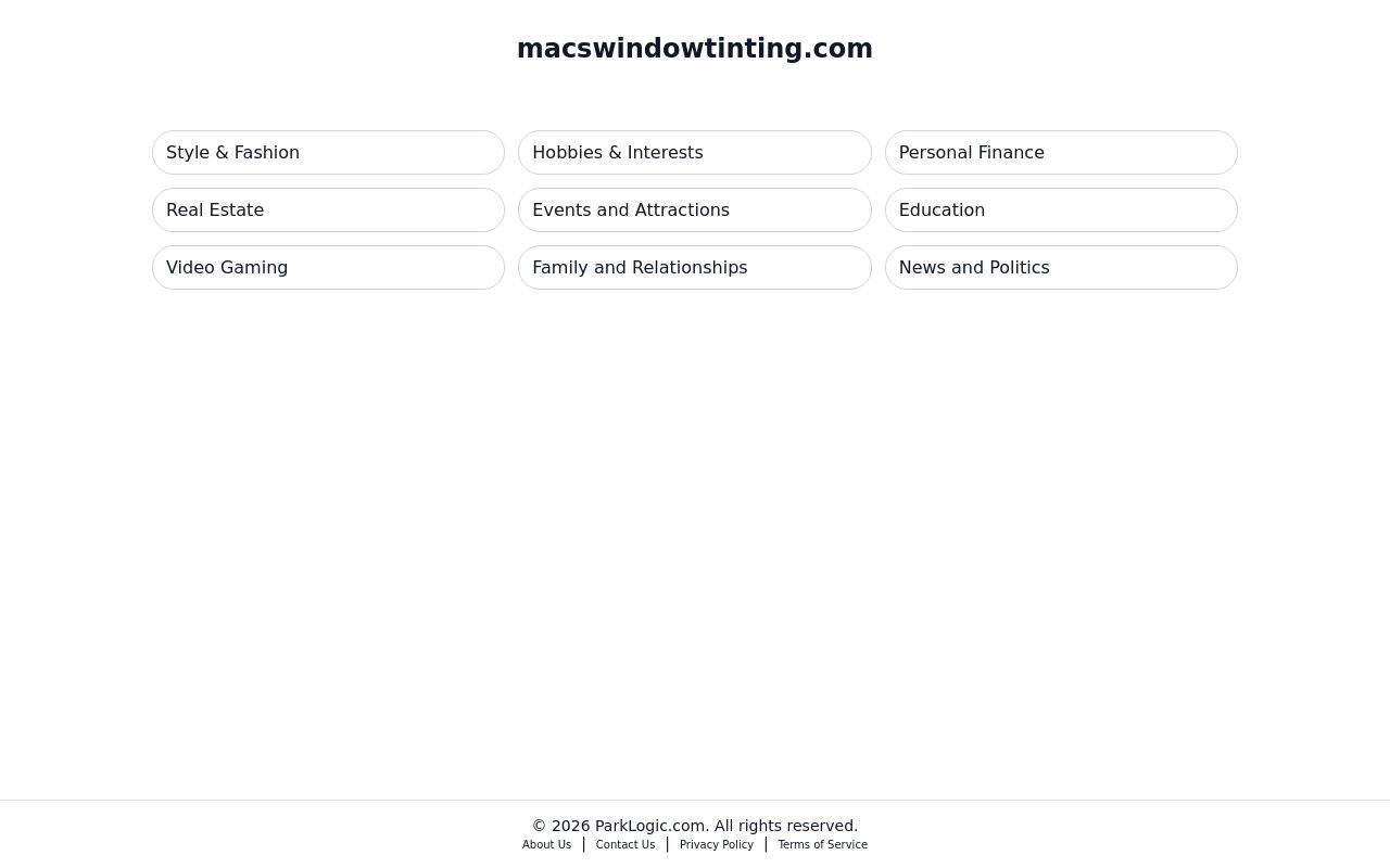 Homepage of Mac's Window Tinting's website