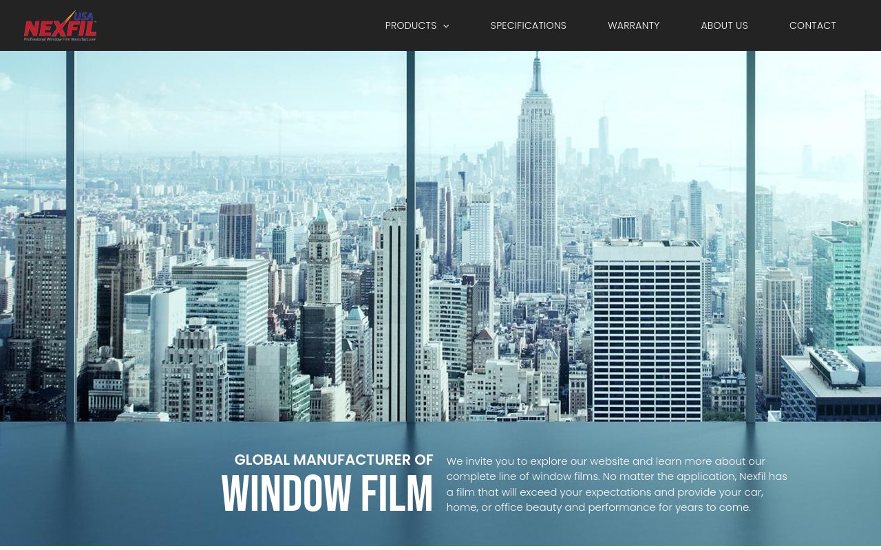 Homepage of Nexfil USA's website