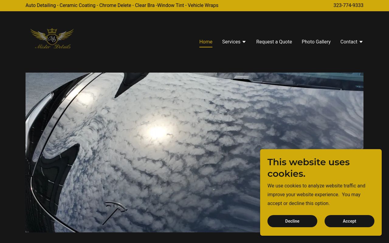 Homepage of Mister Details's website