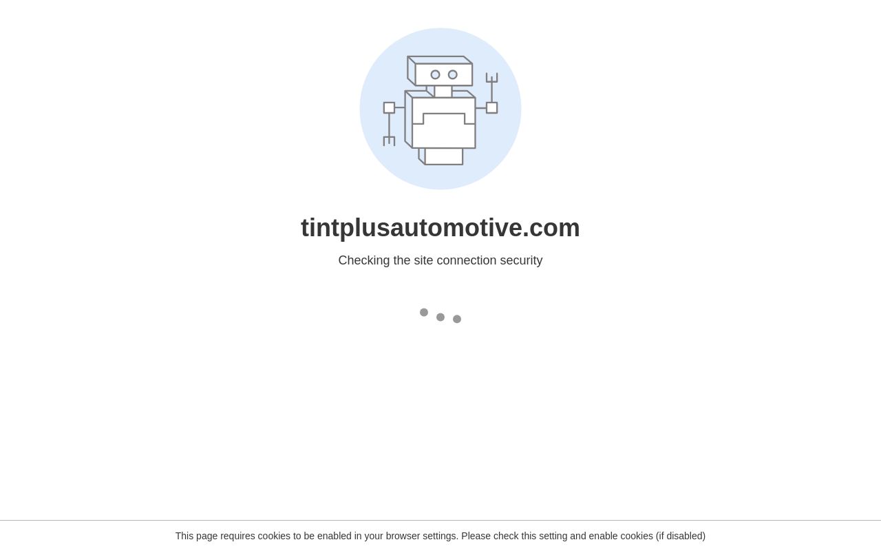 Homepage of Tint Plus Automotive's website