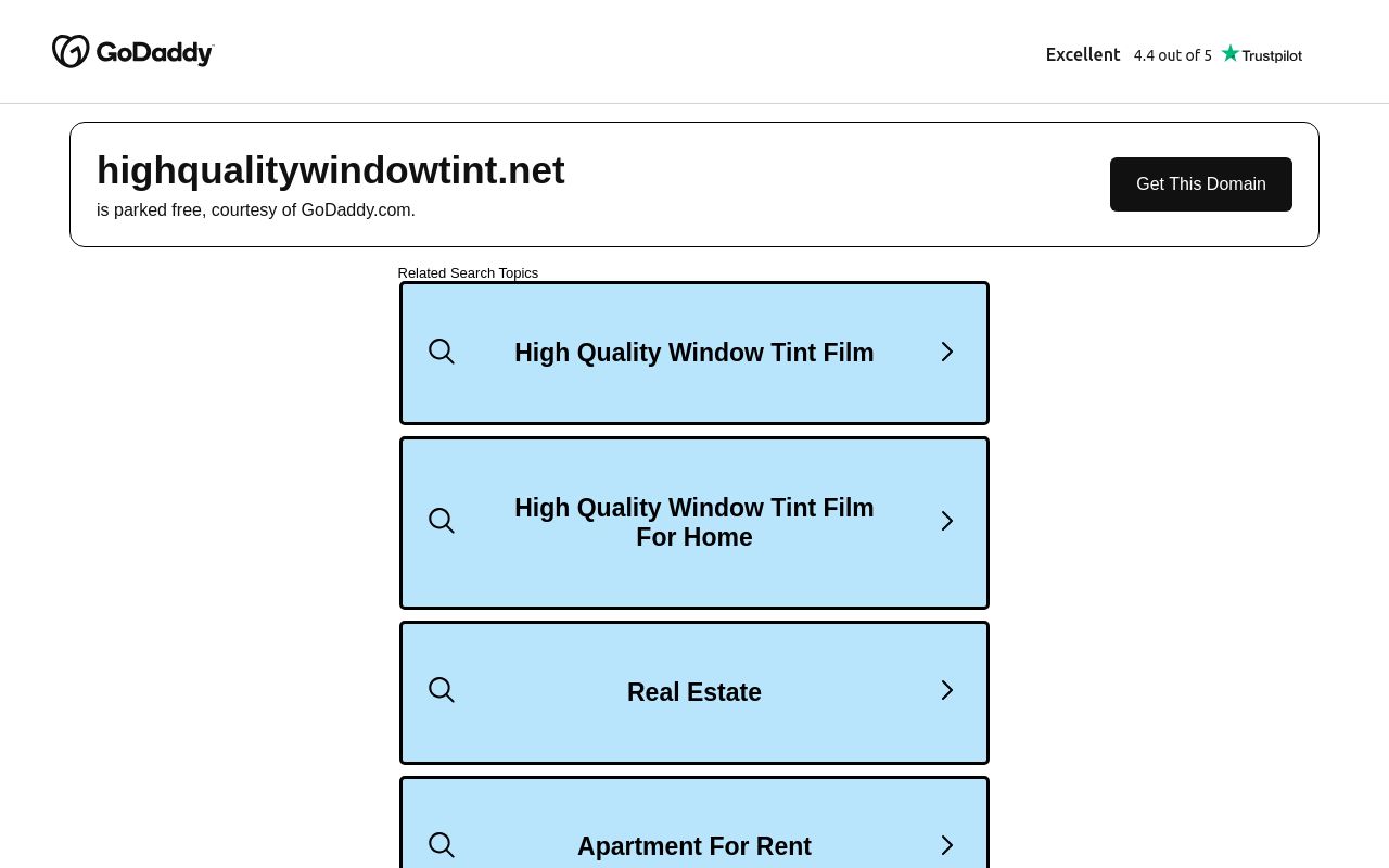 Homepage of High Quality Window Tint's website