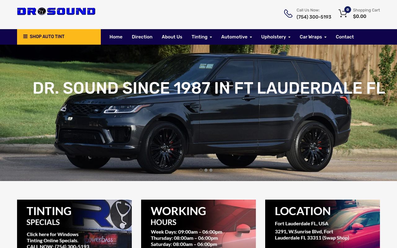 Homepage of Dr Sound's website