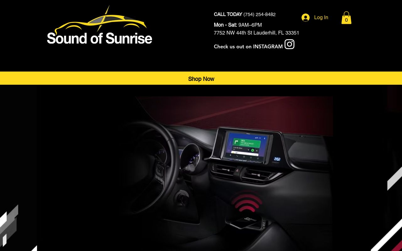 Homepage of Sound Of Sunrise Florida's website