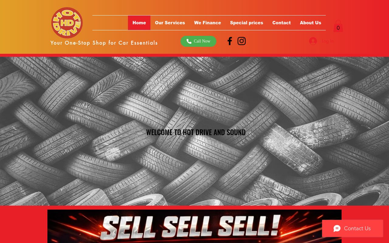 Homepage of HOT DRIVE & SOUND's website