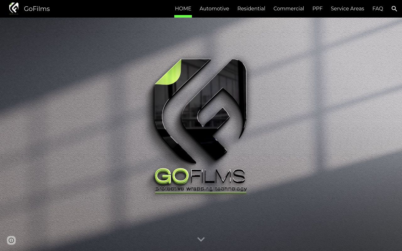 Homepage of GoFilms - Window Tint Mobile Service's website