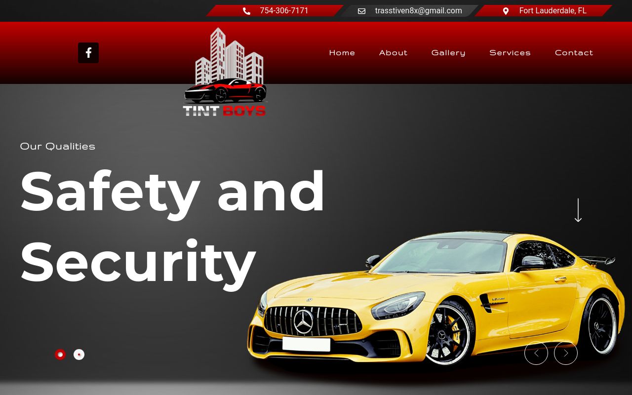 Homepage of TINT BOYS's website