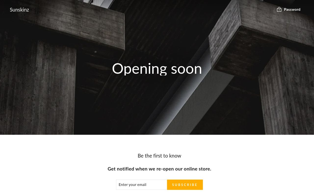Homepage of Sunskinz's website