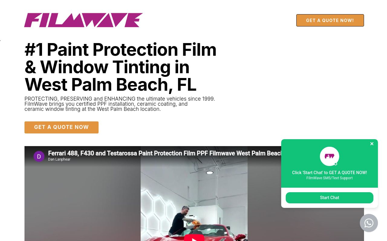Homepage of The Film Wave's website