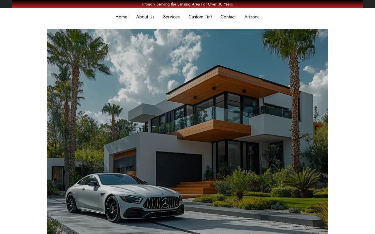 Homepage of A Touch of Tint's website