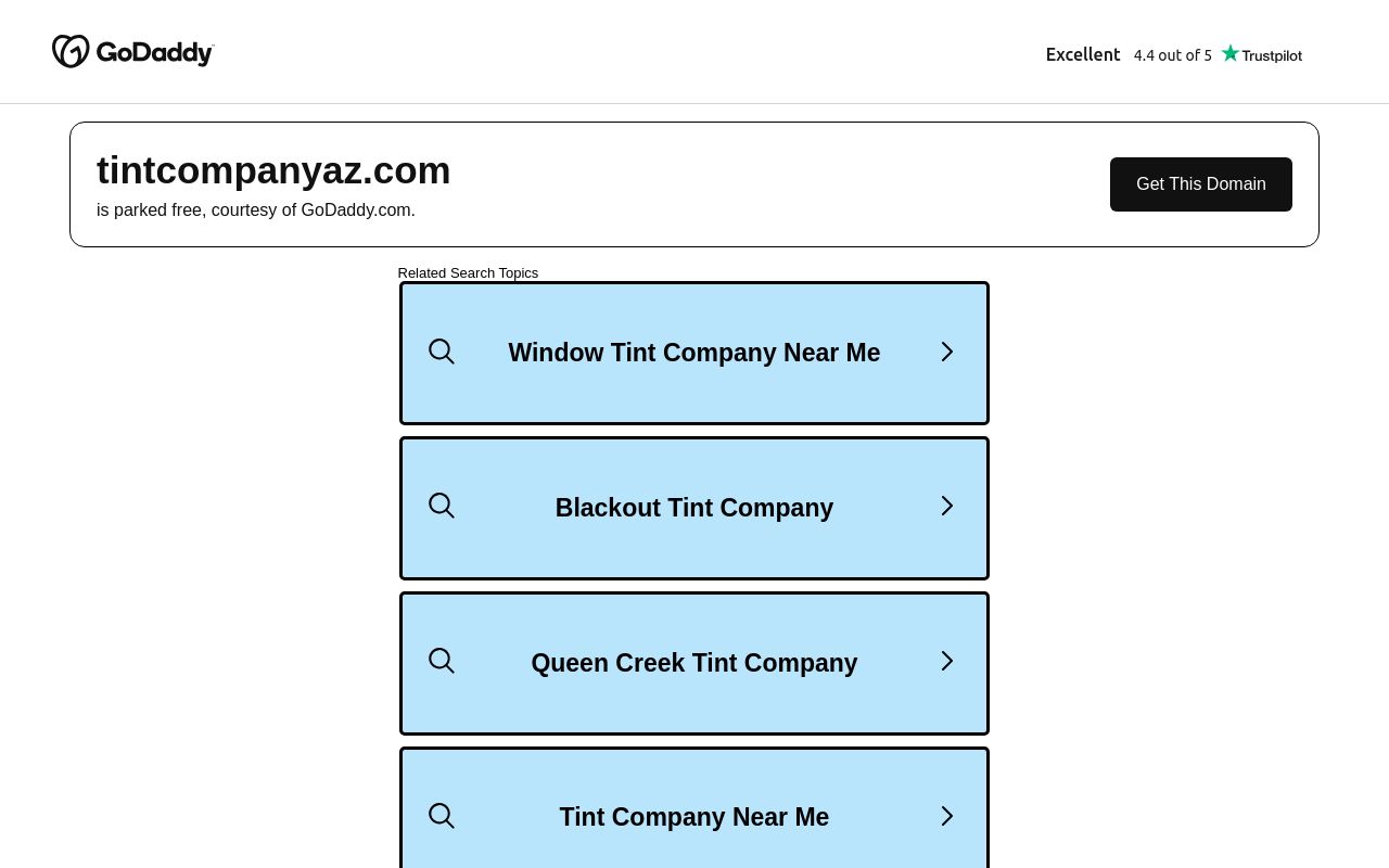 Homepage of Tint Company's website