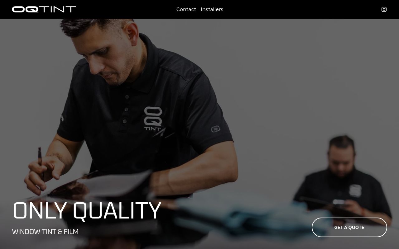 Homepage of oq tint's website