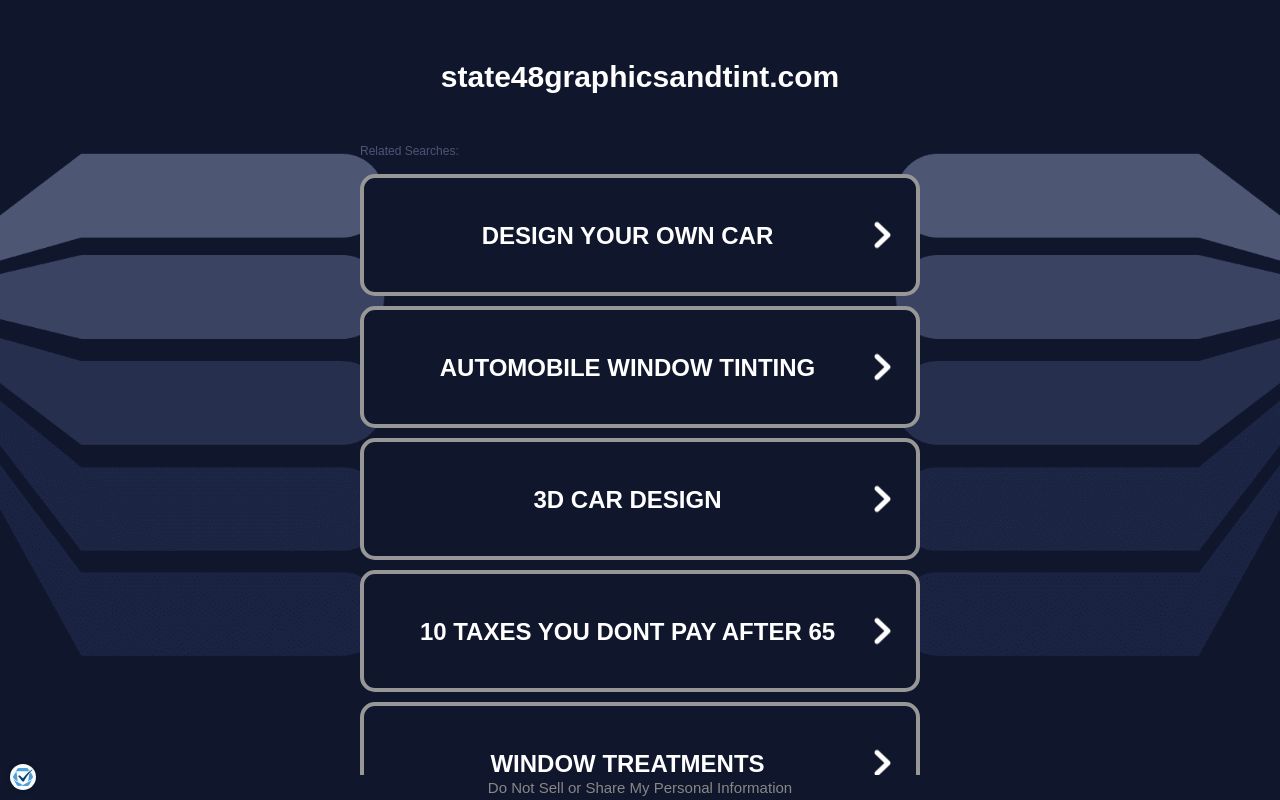 Homepage of State 48 Graphics & Tint DBA Shaded Knight's website